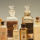 Antique cannabis medicinal bottles