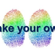 Rainbow coloured fingerprints