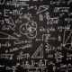 Blackboard with a mess of complicated formula written