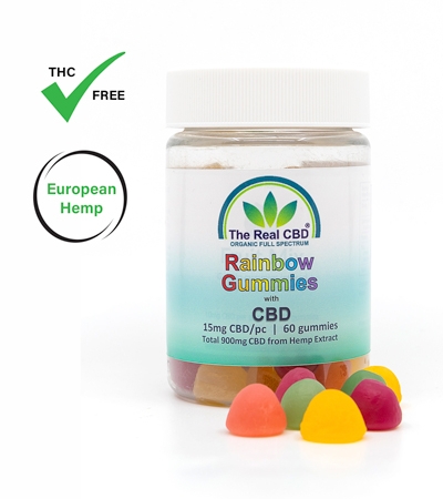 Gommes de CBD de 15 mg dans un pot - La vraie marque de CBD