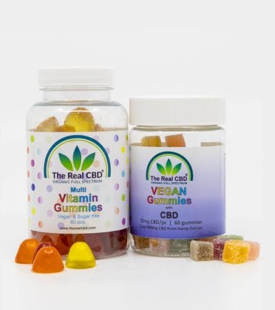 Multivitamin gummies and 15mg CBD vegan Gummies - The Real CBD Brand