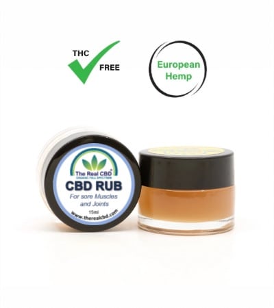 Jar with CBD rub - The Real CBD Brand