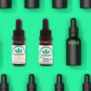 Fake tincture bottles and The Real CBD tincture bottles