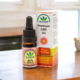 The Real CBD 40% CBD pain relief oil on a table-top