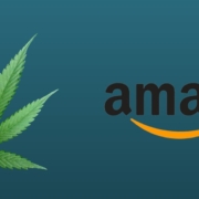 Hoja de cáñamo y logotipo de Amazon