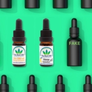 Falsos frascos de CBD y CBD auténtico