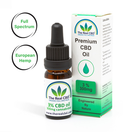 3% CBD oil bottle - The Real CBD Brand