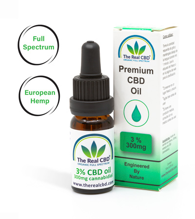 3% CBD oil bottle - The Real CBD Brand