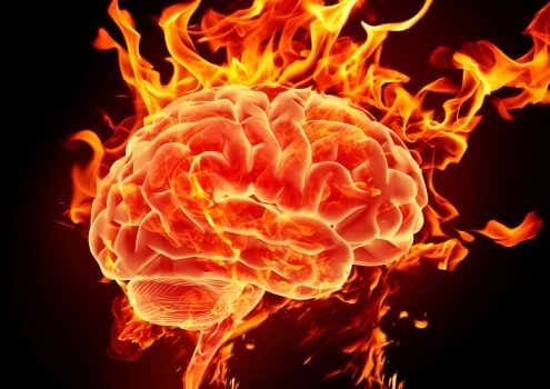 cerveau en feu