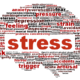 Stress and other words shaped as a brain