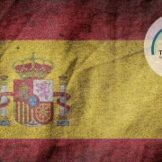 Spanish flag with The Real CBD logo