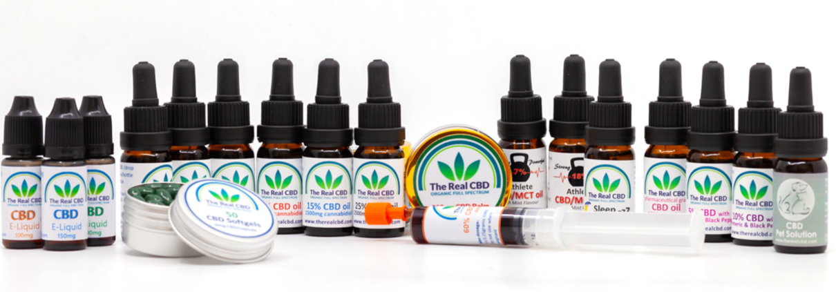 CBD product line-up The Real CBD Brand