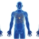 Illustration of 3 blue men with different bioavailability