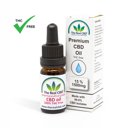 15% Huile CBD sans THC - La vraie marque CBD