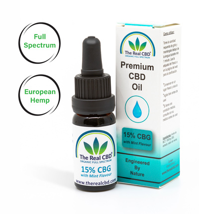 15% CBG Oil avec un goût de menthe - La vraie marque CBD