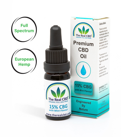 15% CBG Oil with mint taste-The Real CBD Brand