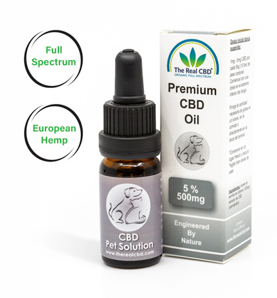 5% CBD Pet Solution - La vraie marque de CBD