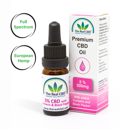 5% Huile de CBD au curcuma - La vraie marque CBD