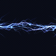 Electricity on a black background