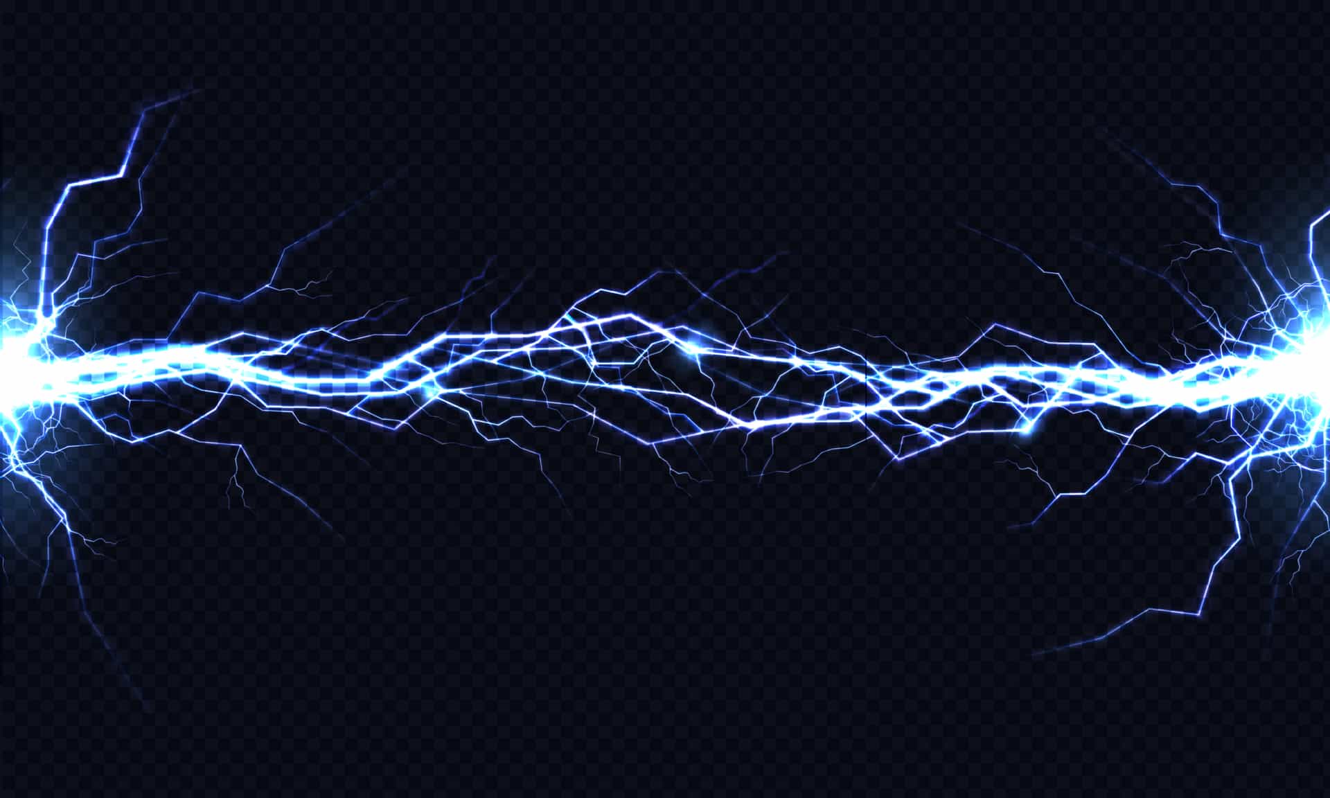 Electricity on a black background