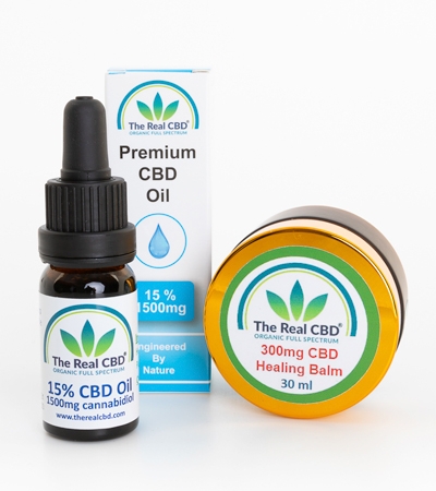 15% CBD tincture and 300mg CBD balm - The Real CBD Brand