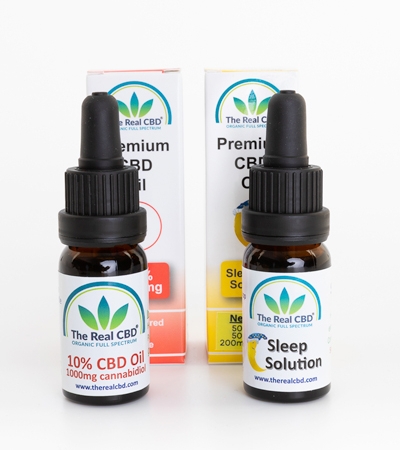 Huile de CBD 10% et flacons de solution de sommeil 10% - La vraie marque de CBD