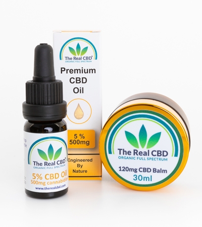 5% Teinture d'huile de CBD 120mg Baume CBD - The Real CBD Brand