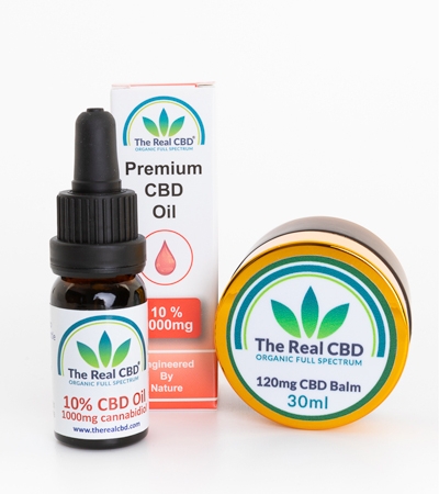 10% CBD oil tincture 120mg CBD balm - The Real CBD Brand