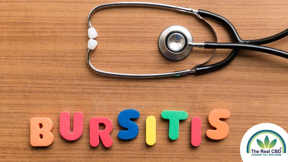 Bursitis plastic letters on a wooden table