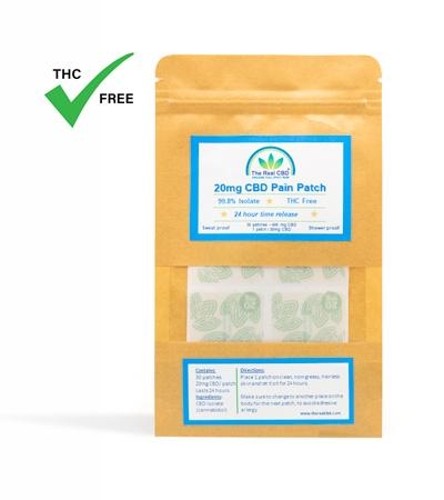 Pouch with 20mg pain patches - The Real CBD Brand