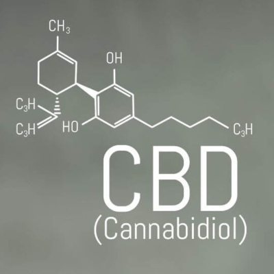 Chemistry formula for CBD cannabidiol