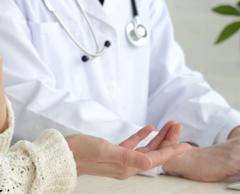 Doctor and patient discussing