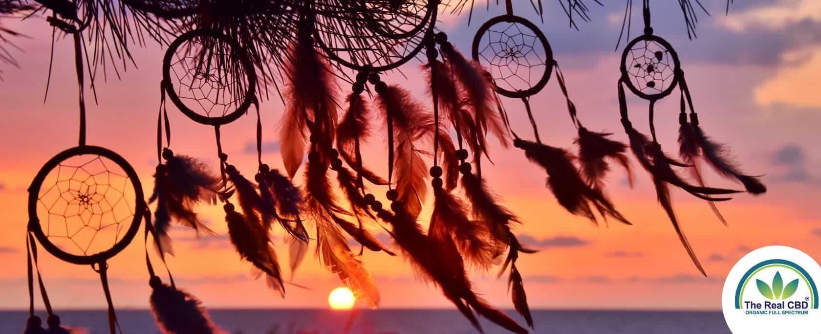 Dream catcher in sunset