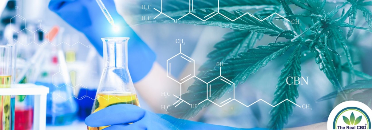 Laboratoire avec formules chimiques de CBN