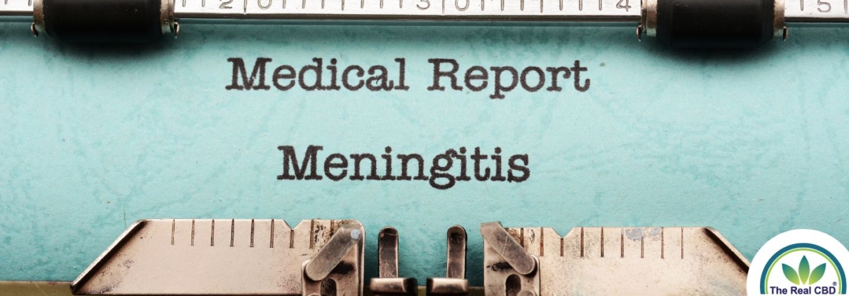 Medizinischer Bericht über Meningitis in einer alten Schreibmaschine