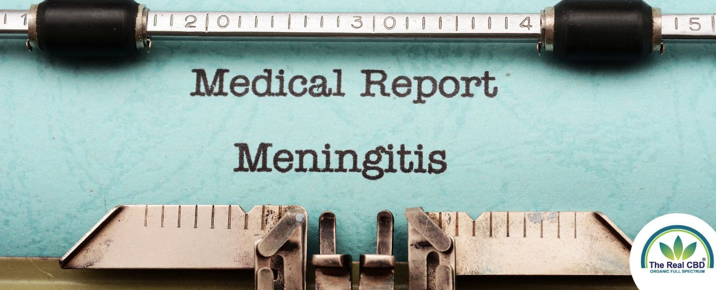 Medizinischer Bericht über Meningitis in einer alten Schreibmaschine