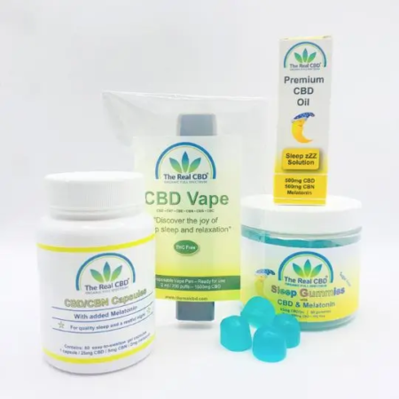 Verschiedene CBD Schlafprodukte - The Real CBD Brand