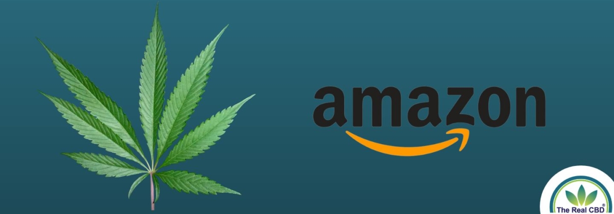 Logo Amazon et feuille de chanvre