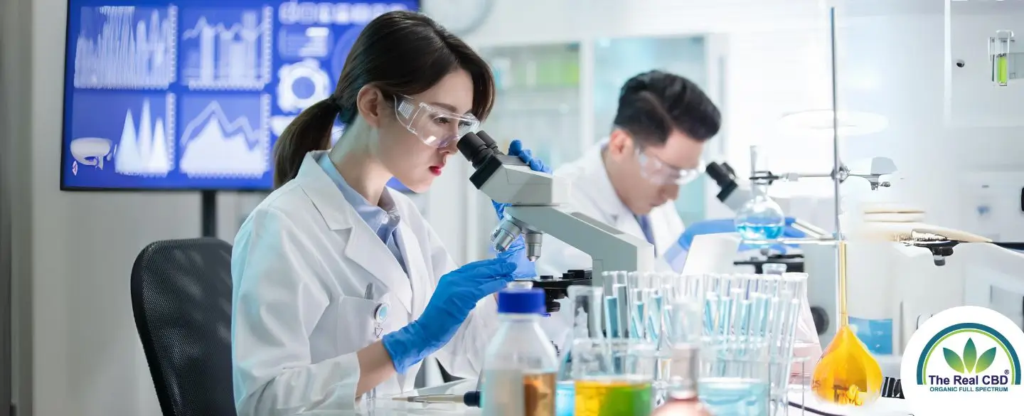 Scientists testing in a lab