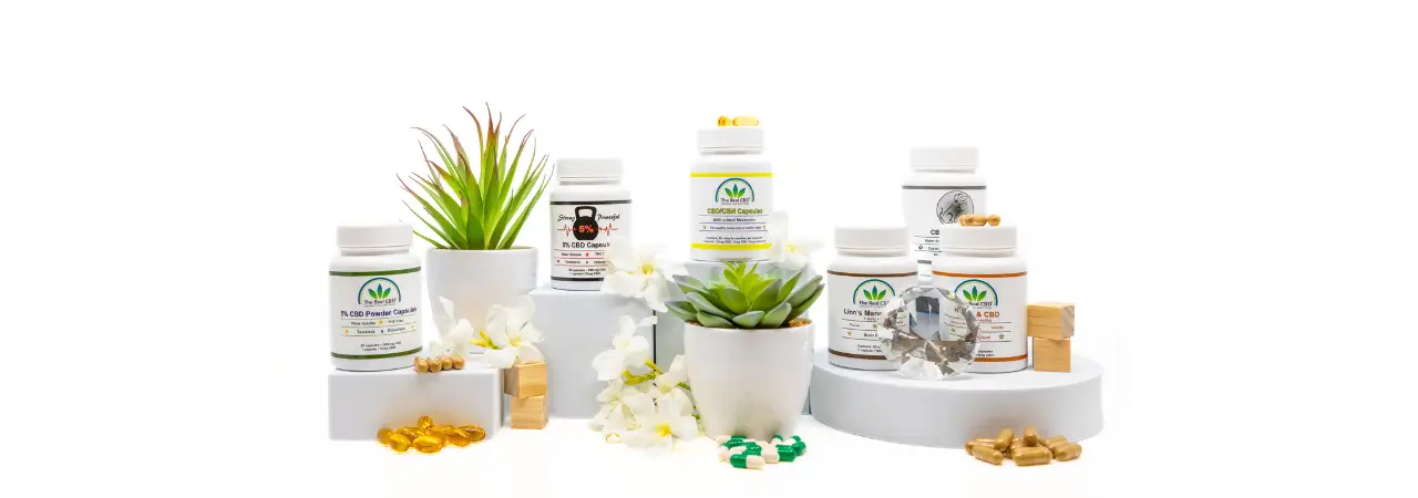 Display of The Real CBD capsules